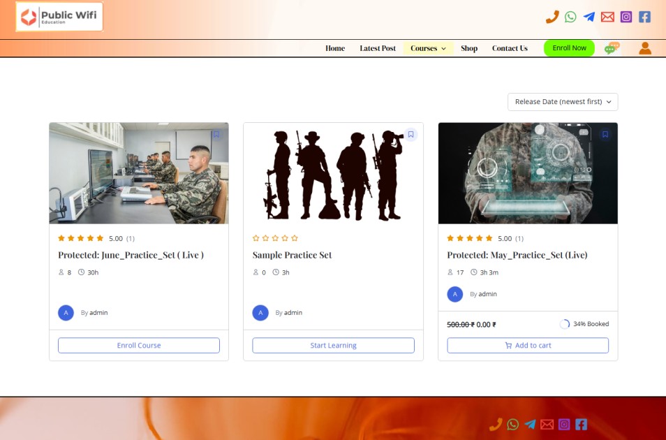 Courses on the Public Wifi Education, SSB Interview Best Preparation Online for SSB Aspirents